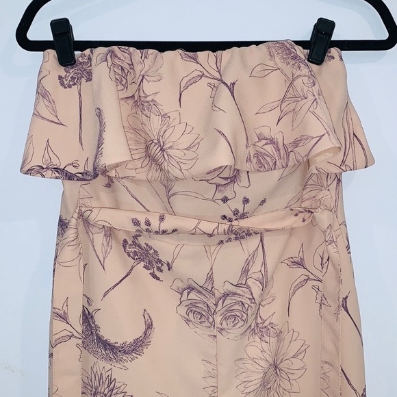 ARITZIA Babaton Flutter Pink Altamiro Floral lightweight Satin Jumpsuit size 2 - Picture 5 of 16